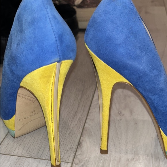 Enzo Angiolini suede tricolor pumps - Picture 3 of 4